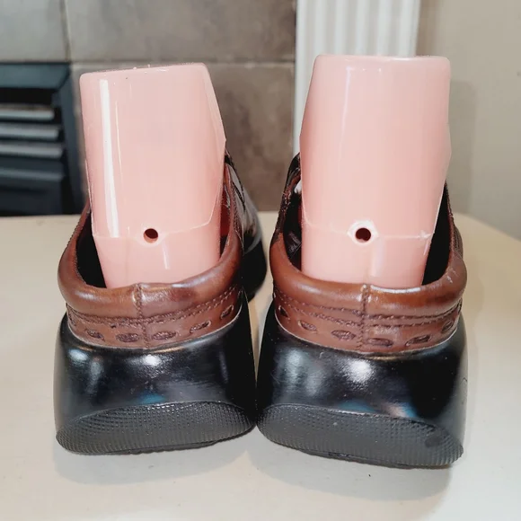 DANSKO MADORI Brown Vegan Leather Slide On Elastic Strap Clogs Sz 7.5/8 - Picture 9 of 12